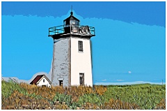 Wood End Light in Provincetown- Digital Painting